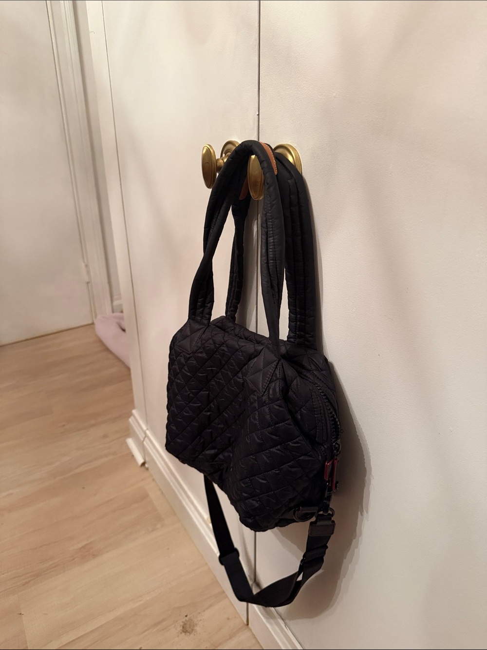 MZ Wallace Black Quilted Crossbody Tote